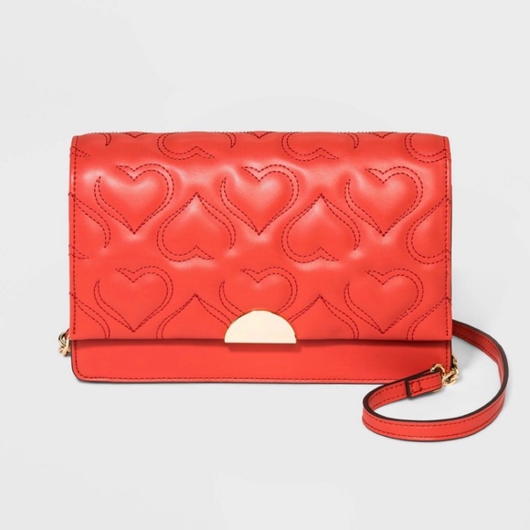 A New Day Quilted Heart Crossbody Handbag